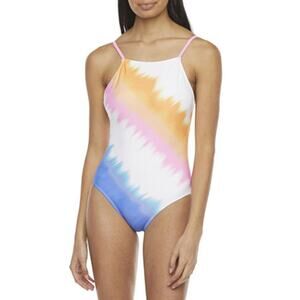 Decree Swimsuit Tie Dye One Piece Medium Coverage Multicolor Women's Size 1X